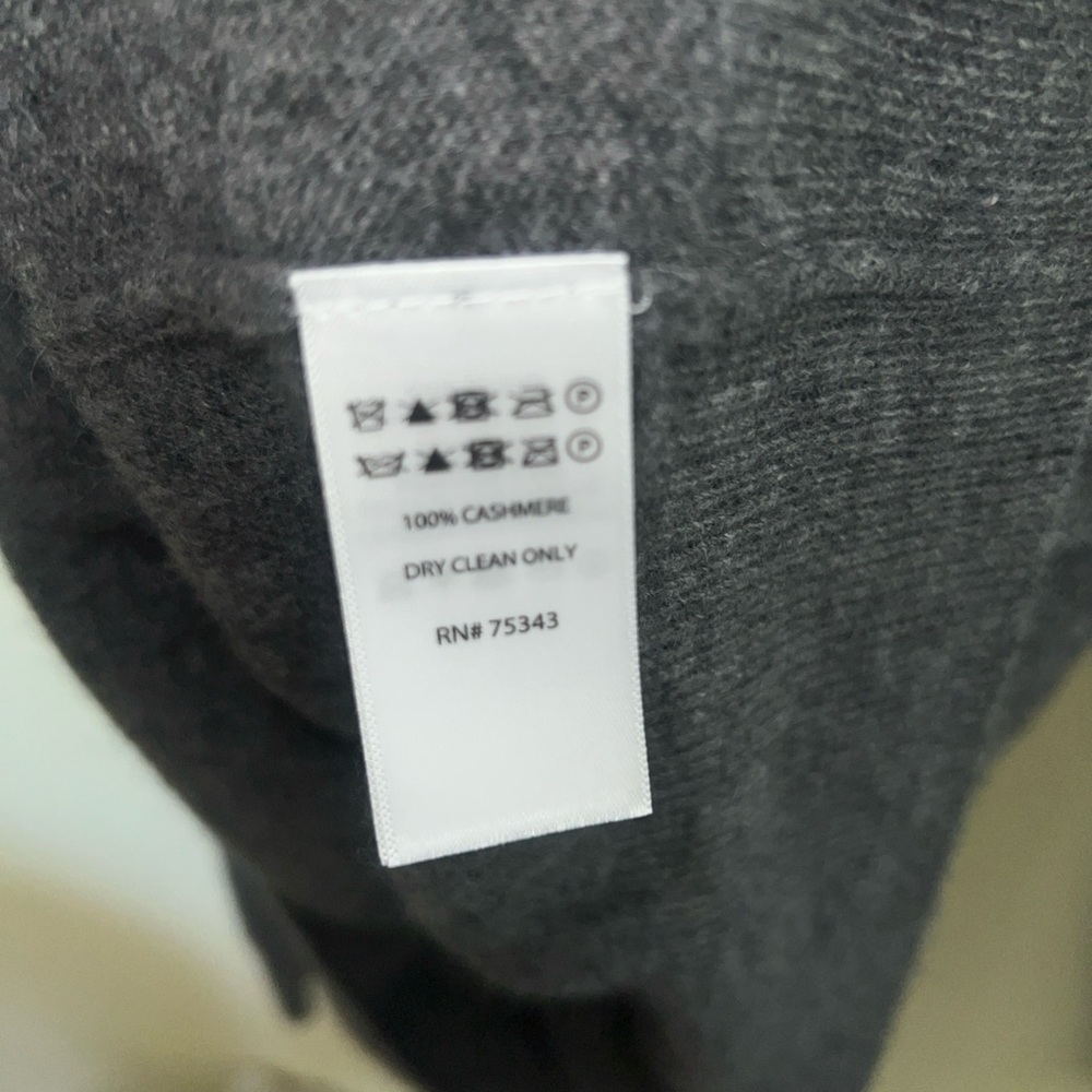 Christian Lacroix Sweater Mens XXL Gray Cashmere Half-Zip Mock Neck Pullover - Picture 6 of 8